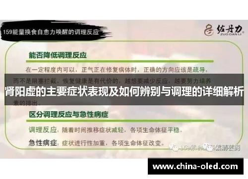 肾阳虚的主要症状表现及如何辨别与调理的详细解析